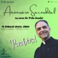 31 de Janeiro: Aniversário Presbiteral – Pe Reinaldo Braga Júnior – Secretário Exec. RO2