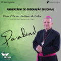 20 de agosto: Aniversário Episcopal de Dom Mário Antônio da Silva – Arcebispo Metropolitano de Cuiabá